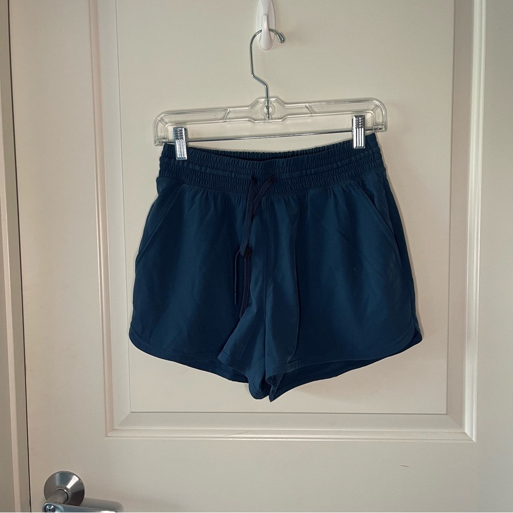 Abercrombie and Fitch YPB Blue High Rise Workout Shorts